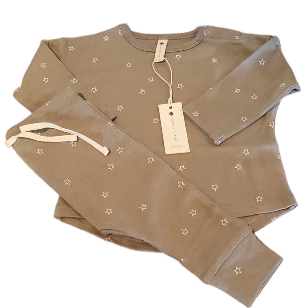 Q by Quincy Mae Slate Stars Jersey Set NEW
